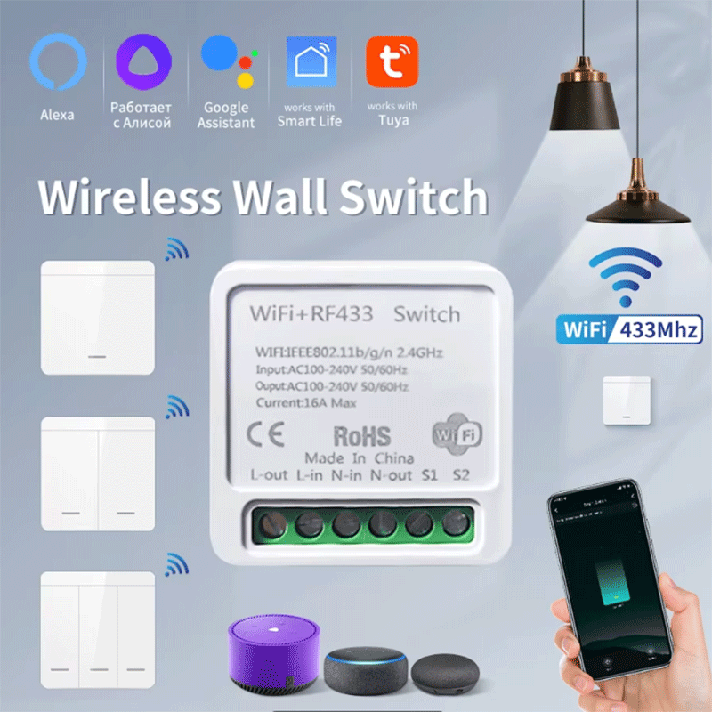 Smart Home For Living - Interrupteur intelligent WiFi Tuya, maison intelligente,