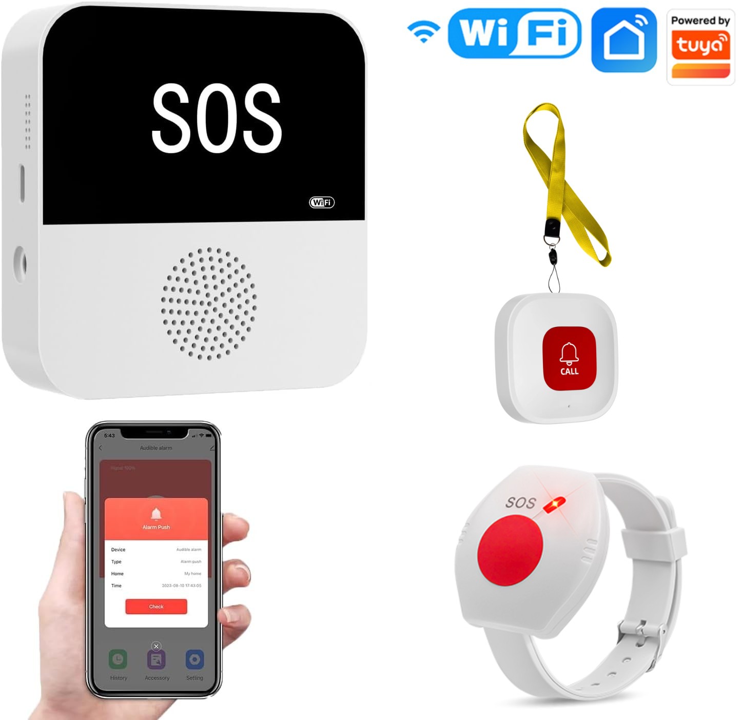 Wifi Smart Plug - Téléavertisseur sans fil WiFi pour soignants