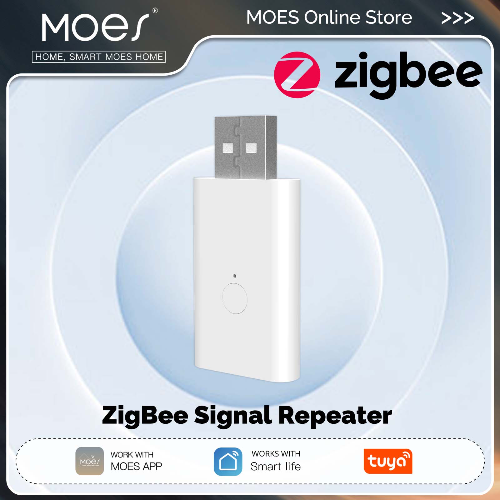 Smart Home Zigbee Gateway - MOES Tuya ZigBee3.0 amplificateur répéteur de