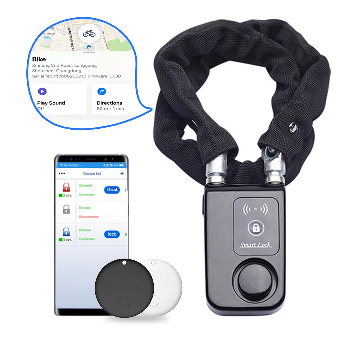 Antivol de chaîne de vélo 110  - Smart Home Group avis et prix