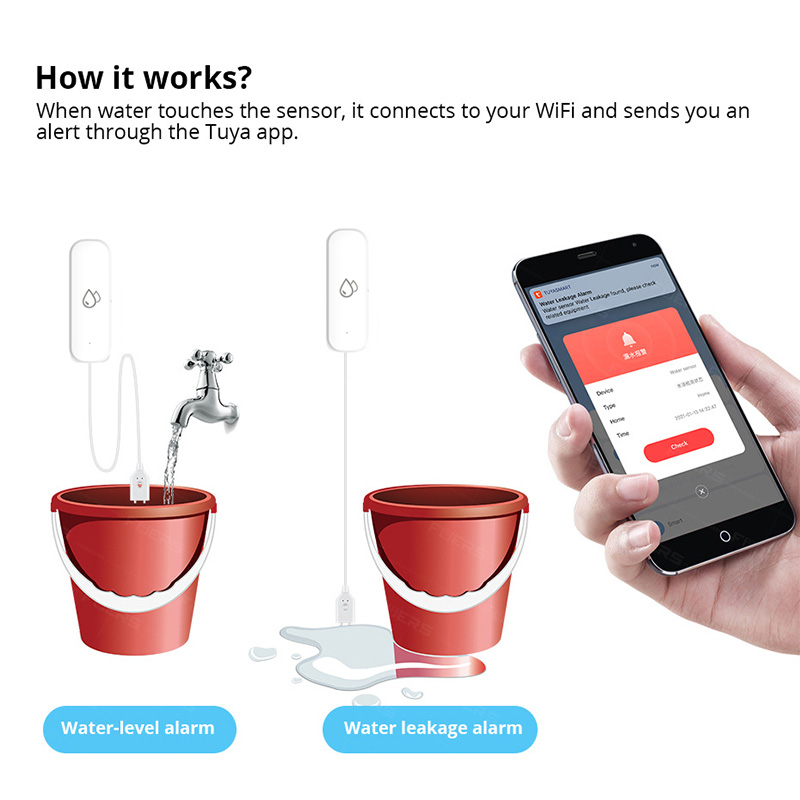 Capteur d'alarme de fuite d'ea - Wifi Water Leak Detector avis et prix