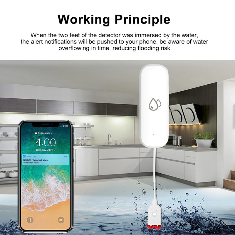 Capteur d'alarme de fuite d'ea - Wifi Water Leak Detector avis et prix