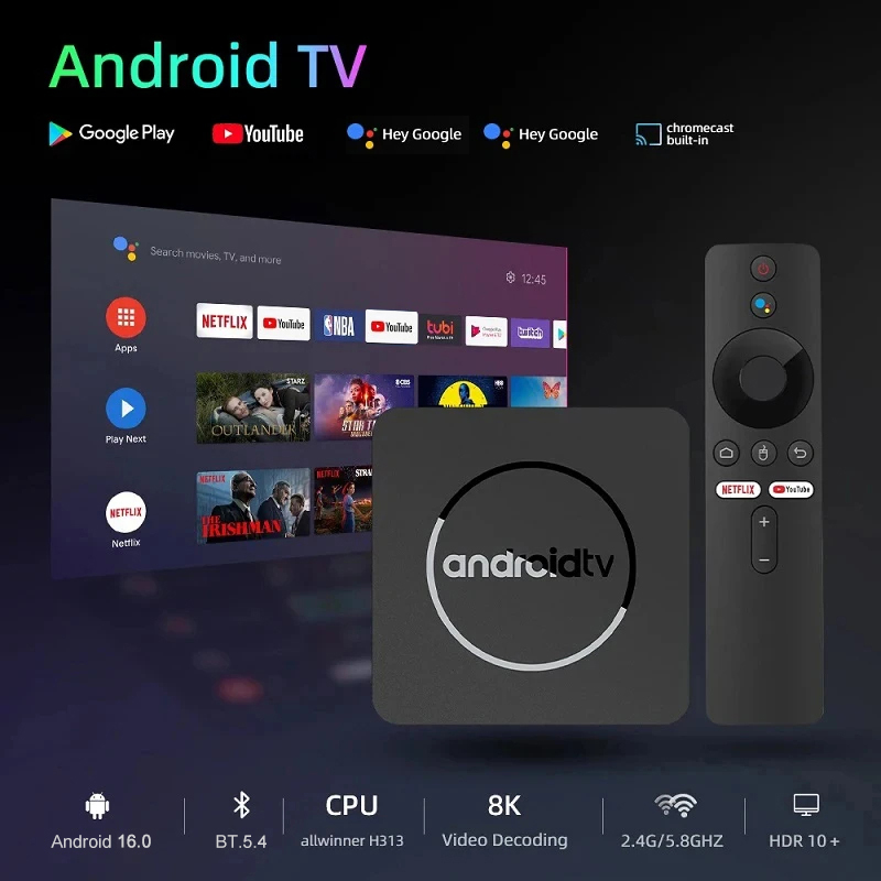 Boîtier Smart TV Android 16 Q1 - Smart Home Midea avis et prix