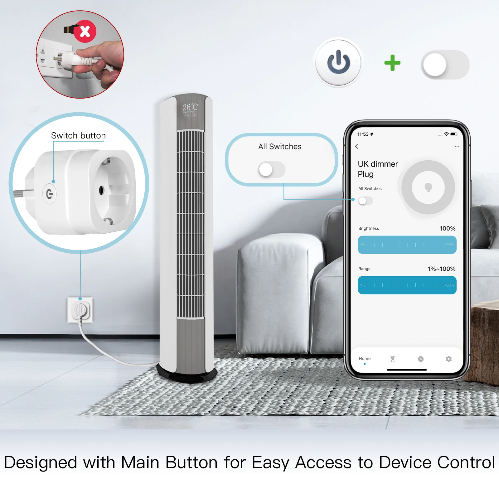 Prise intelligente WiFi MOES T - Wifi Smart Plug avis et prix