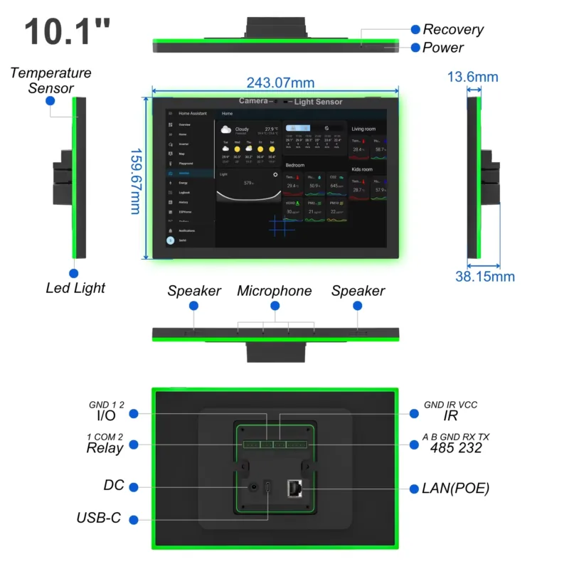 Tablette tactile murale Home A - Smart Home Zigbee Gateway avis et prix